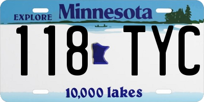 MN license plate 118TYC