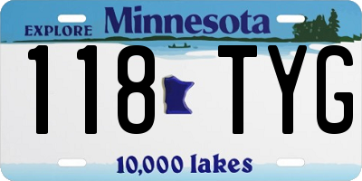 MN license plate 118TYG