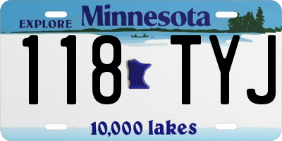 MN license plate 118TYJ
