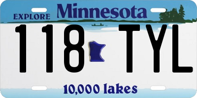 MN license plate 118TYL