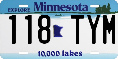 MN license plate 118TYM