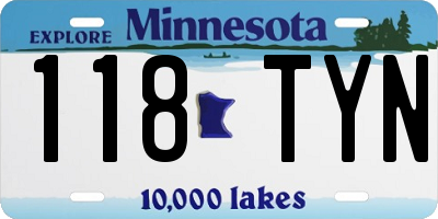 MN license plate 118TYN