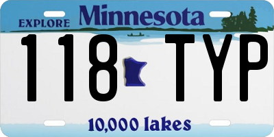 MN license plate 118TYP