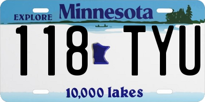 MN license plate 118TYU