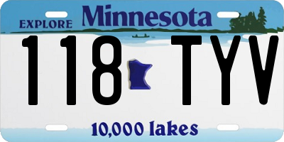 MN license plate 118TYV