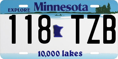 MN license plate 118TZB