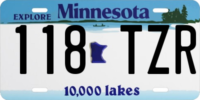 MN license plate 118TZR