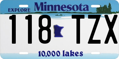 MN license plate 118TZX