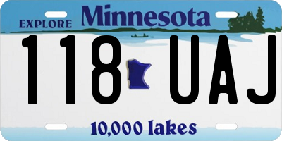 MN license plate 118UAJ