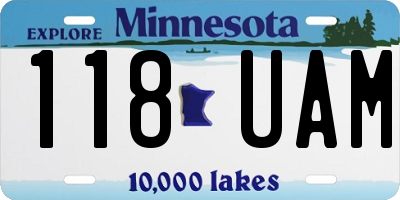 MN license plate 118UAM