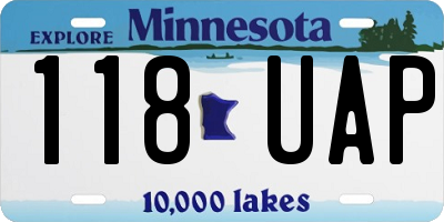 MN license plate 118UAP