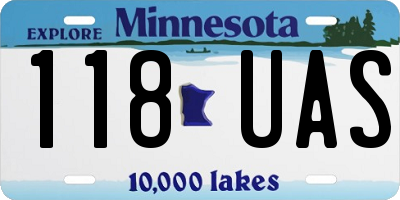 MN license plate 118UAS