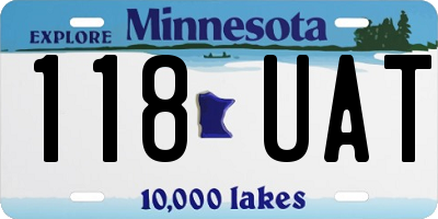 MN license plate 118UAT