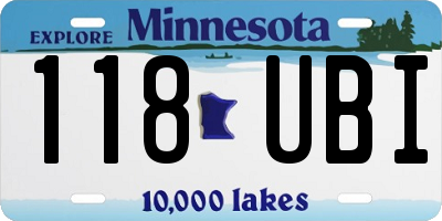 MN license plate 118UBI