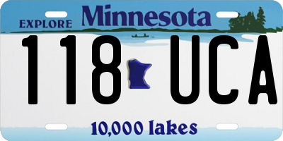 MN license plate 118UCA