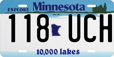 MN license plate 118UCH