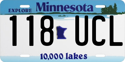 MN license plate 118UCL