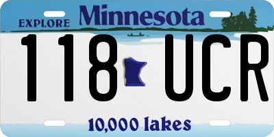 MN license plate 118UCR