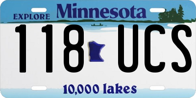 MN license plate 118UCS