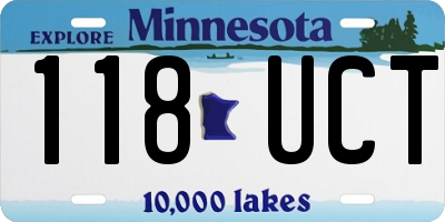 MN license plate 118UCT