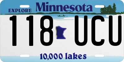 MN license plate 118UCU