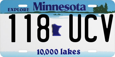 MN license plate 118UCV