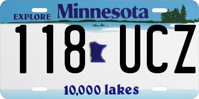 MN license plate 118UCZ