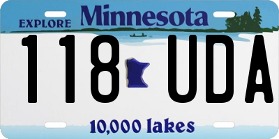 MN license plate 118UDA