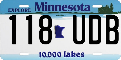 MN license plate 118UDB