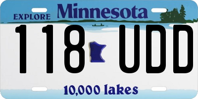 MN license plate 118UDD