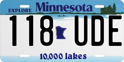 MN license plate 118UDE