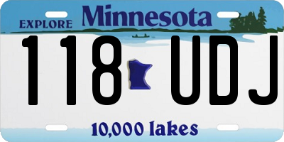 MN license plate 118UDJ