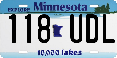 MN license plate 118UDL