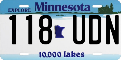 MN license plate 118UDN