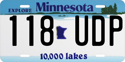 MN license plate 118UDP