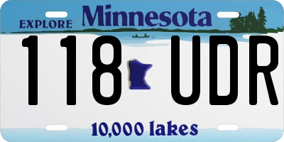 MN license plate 118UDR