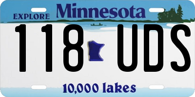 MN license plate 118UDS