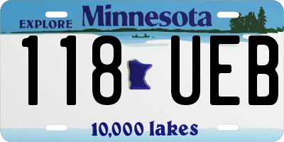 MN license plate 118UEB