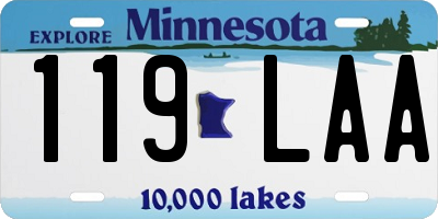 MN license plate 119LAA