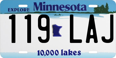 MN license plate 119LAJ