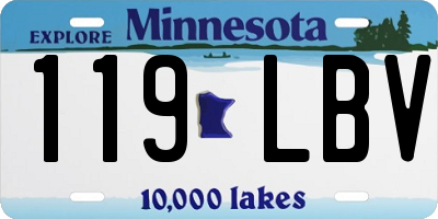 MN license plate 119LBV