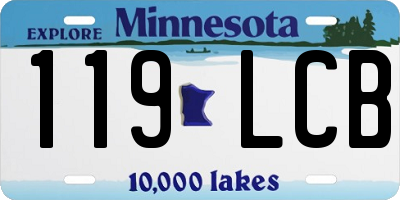 MN license plate 119LCB
