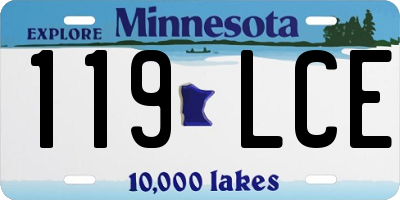 MN license plate 119LCE