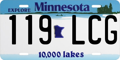 MN license plate 119LCG