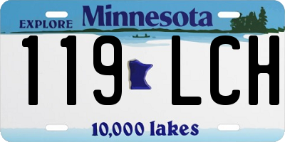 MN license plate 119LCH