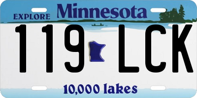 MN license plate 119LCK
