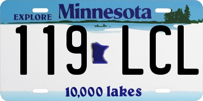MN license plate 119LCL