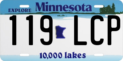 MN license plate 119LCP