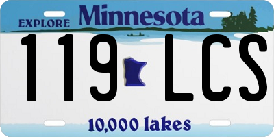MN license plate 119LCS