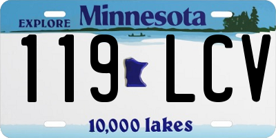 MN license plate 119LCV